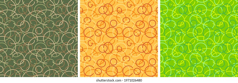 Seamless Abstract geometric pattern from from Circles and Arcs. Modern stylish texture for wallpaper, gift paper, pattern fills, web page background, textile. Vector EPS 8