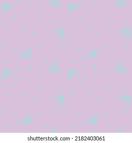 Seamless abstract geometric pattern. Circles, dots. Neon blue, violet. Vector illustration. Memphis style. Design for textile fabrics, wrapping paper, wallpaper, cover.