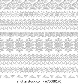 Seamless abstract geometric pattern color book