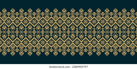 Seamless abstract geometric pattern combined with elegant gold color. Vector Illustration.