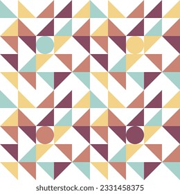 Sencillo Resumen Patrón Geométrico Decorativo Muro De Ornamento Textil Fondo Vector sin Marrón Blanco Ilustración Amarillo