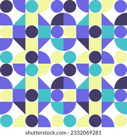 Sencillo Abstracto Patrón Geométrico Decorativo Muro De Ornamento Textil Fondo Vector Sin Marea Ilustración Azul Blanco