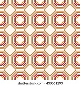 Seamless abstract geometric pattern. Decorative background. Vector illustration