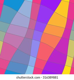 Seamless abstract geometric pattern, different colours tetragons