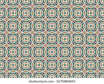 Seamless Abstract Geometric Pattern in Earth Tones