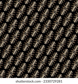 Seamless abstract geometric pattern for fabric, banners, surface design, packaging, background. Luxury gold and black design. Vector illustration