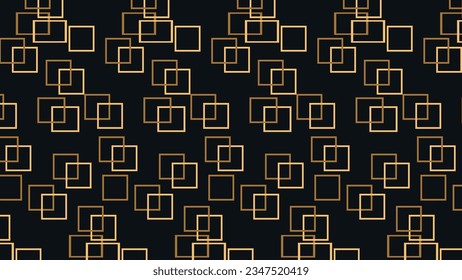 Patrón geométrico abstracto sin inconvenientes para tela, banners, diseño de superficie, embalaje, fondo. El oro de lujo y el diseño negro. Ilustración del vector