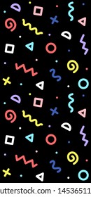 Seamless abstract geometric pattern. Fashion 80-90s. Hipster Memphis style.