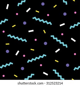 Seamless abstract geometric pattern fashion 80-90s. It can be used in printing, website background and fabric design.