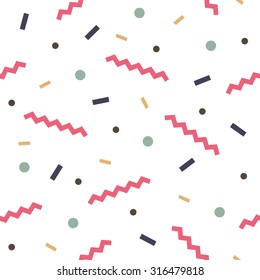 Seamless abstract geometric pattern fashion 80-90s. It can be used in printing, website background and fabric design.