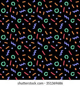Seamless abstract geometric pattern fashion 80s-90s. It can be used in printing, website background and fabric design.