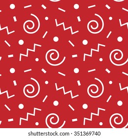 Seamless abstract geometric pattern fashion 80s-90s. It can be used in printing, website background and fabric design.