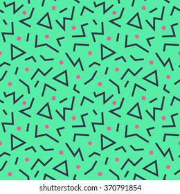 Seamless abstract geometric pattern fashion 80s-90s. It can be used in printing, website background and fabric design.