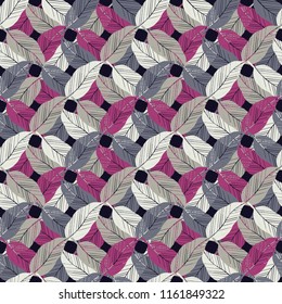 Seamless abstract geometric pattern. Feathers texture. Mosaic texture. Brushwork. Hand hatching. Scribble texture. Textile rapport.