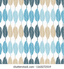 Seamless abstract geometric pattern. Feathers. Mosaic texture. Brushwork. Hand hatching. Scribble texture. Textile rapport.