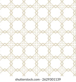 Patrón geométrico abstracto sin fisuras con líneas de oro, cuadrados y Formas sobre fondo blanco. Ideal para telas, Fondos de pantalla, cuadernos, envolturas para regalos, empaques, alfombras y marcas.