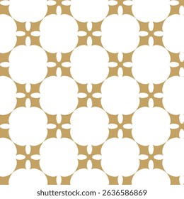 Seamless abstract geometric pattern with gold lines, squares, and shapes on white background. Ideal for fabric, wallpapers, notebooks, gift wrap, packaging, rugs, and branding.