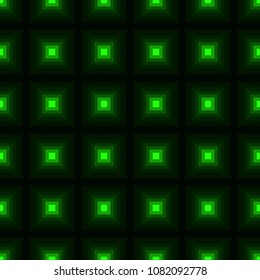 Seamless abstract geometric pattern from green squares