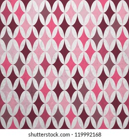 Seamless abstract geometric pattern with grunge texture, Vector