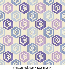 Seamless abstract geometric pattern. Hexagon. Vector pattern. Mosaic texture. Scribble texture. Can be used for wallpaper, textile, invitation card, wrapping, web page background.