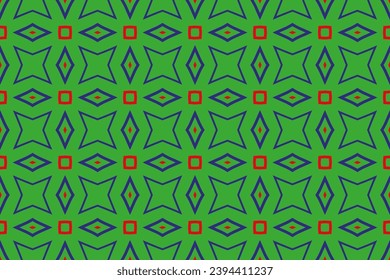Seamless abstract geometric pattern. High quality seamless realistic texture. Repeated printing. pattern on green background 