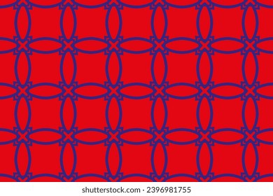 Patrón geométrico abstracto sin inconvenientes. Textura realista sin fisuras de alta calidad. Impresión repetida,patrón sobre fondo rojo