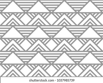Seamless abstract geometric pattern. Illusion background. Line art