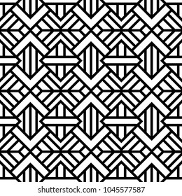 Seamless abstract geometric pattern. Illusion background. Ethnic pattern.