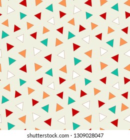 Seamless abstract geometric pattern with the image of triangles.

