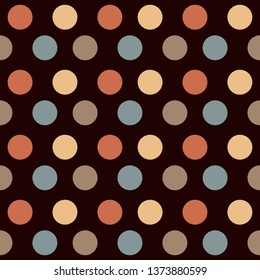 Seamless abstract geometric pattern with the image of multicolored circles.
