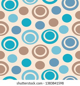 Seamless abstract geometric pattern with the image of rings and circles.
