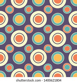 Seamless abstract geometric pattern with the image of rings and circles.
