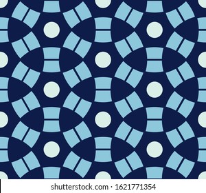 Seamless Abstract geometric pattern with lines, rhombuses A seamless vintage decoration illustration vector background Pattern. light royal  Blue and texture vector art