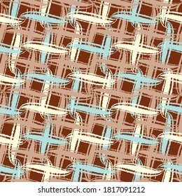 Patrón geométrico abstracto sin soldadura de franjas onduladas longitudinales y transversales.
