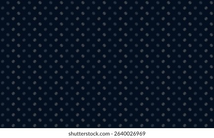 Seamless abstract geometric pattern with mini linked ellipse and dot composition in gray and blue on dark blue background. Vector illustration, for masculine shirt lady dress cloth cover decoration 