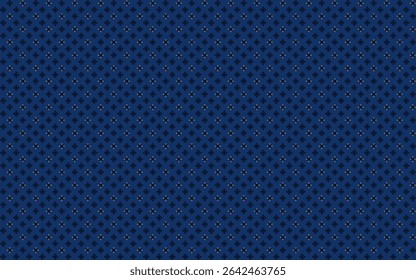 Padrão geométrico abstrato sem emenda com mini quadrado n composição transversal em azul escuro n cinza no fundo azul. Ilustração de vetor, para a decoração da tampa do pano do vestido da senhora da camisa masculina em todo o lado 
