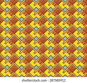 Seamless abstract geometric pattern. Modern stylish colorful line ornaments. Endless texture can be used for wallpaper, pattern fills, web page background,surface textures.