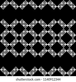 Seamless abstract geometric pattern. Mosaic texture. Cross-stitch. Textile rapport.