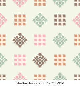 Seamless abstract geometric pattern. Mosaic texture. Brushwork. Hand hatching. Scribble texture. Textile rapport.