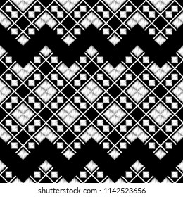 Seamless abstract geometric pattern. Mosaic texture. Brushwork. Hand hatching. Scribble texture. Textile rapport.