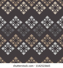 Seamless abstract geometric pattern. Mosaic texture. Brushwork. Hand hatching. Scribble texture. Textile rapport.