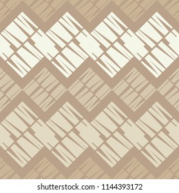 Seamless abstract geometric pattern. Mosaic texture. Brushwork. Hand hatching. Scribble texture. Textile rapport.