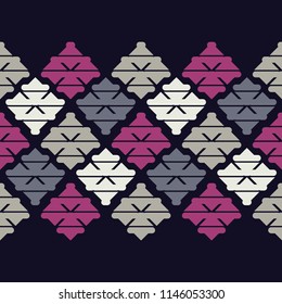 Seamless abstract geometric pattern. Mosaic texture. Brushwork. Hand hatching. Scribble texture. Textile rapport.