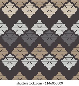 Seamless abstract geometric pattern. Mosaic texture. Brushwork. Hand hatching. Scribble texture. Textile rapport.