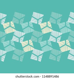 Seamless abstract geometric pattern. Mosaic texture. Brushwork. Hand hatching. Scribble texture. Textile rapport.