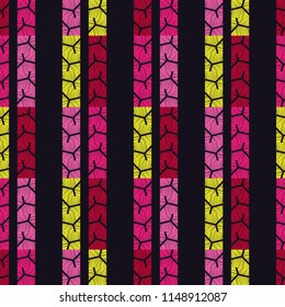Seamless abstract geometric pattern. Mosaic texture. Brushwork. Hand hatching. Scribble texture. Textile rapport.