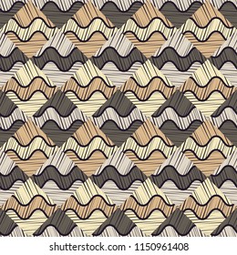 Seamless abstract geometric pattern. Mosaic texture. Brushwork. Hand hatching. Scribble texture. Textile rapport.