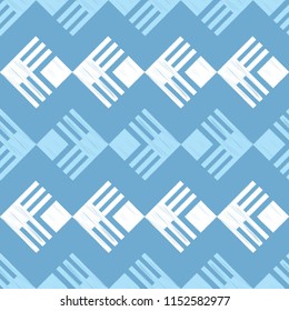 Seamless abstract geometric pattern. Mosaic texture. Brushwork. Hand hatching. Scribble texture. Textile rapport.