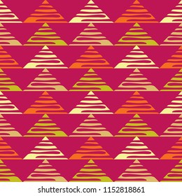 Seamless abstract geometric pattern. Mosaic texture. Brushwork. Hand hatching. Scribble texture. Textile rapport.