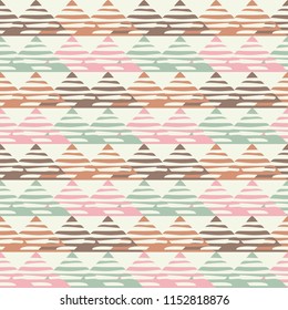Seamless abstract geometric pattern. Mosaic texture. Brushwork. Hand hatching. Scribble texture. Textile rapport.